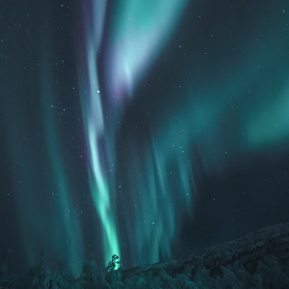 Aurores boréales en février en Finlande