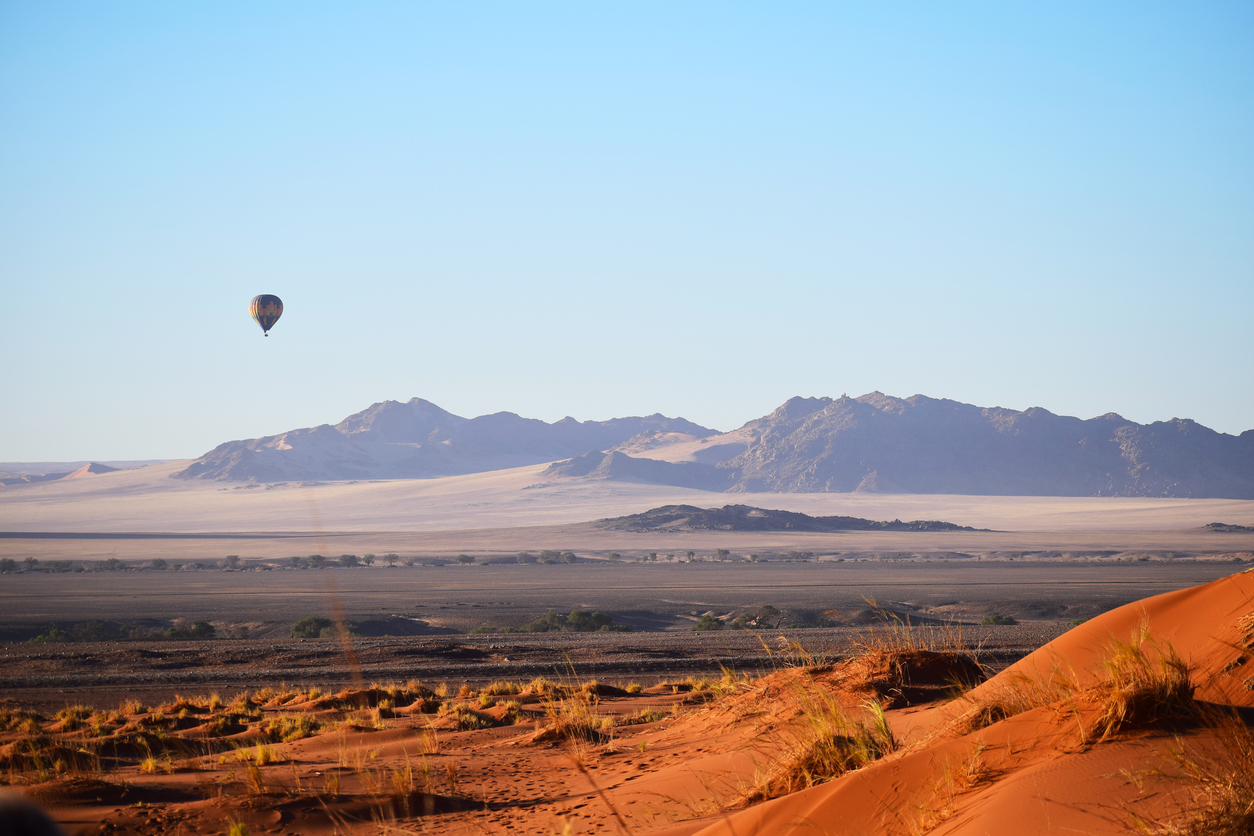 Hot-air balloon ride in the Namib Desert