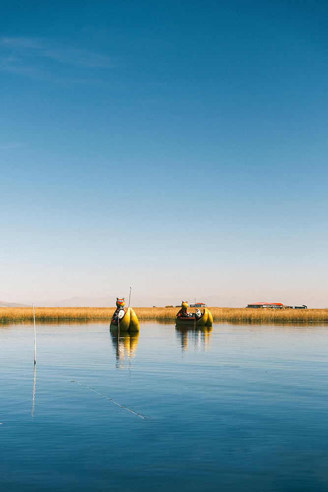 Vue sur le lac Titicaca au Pérou