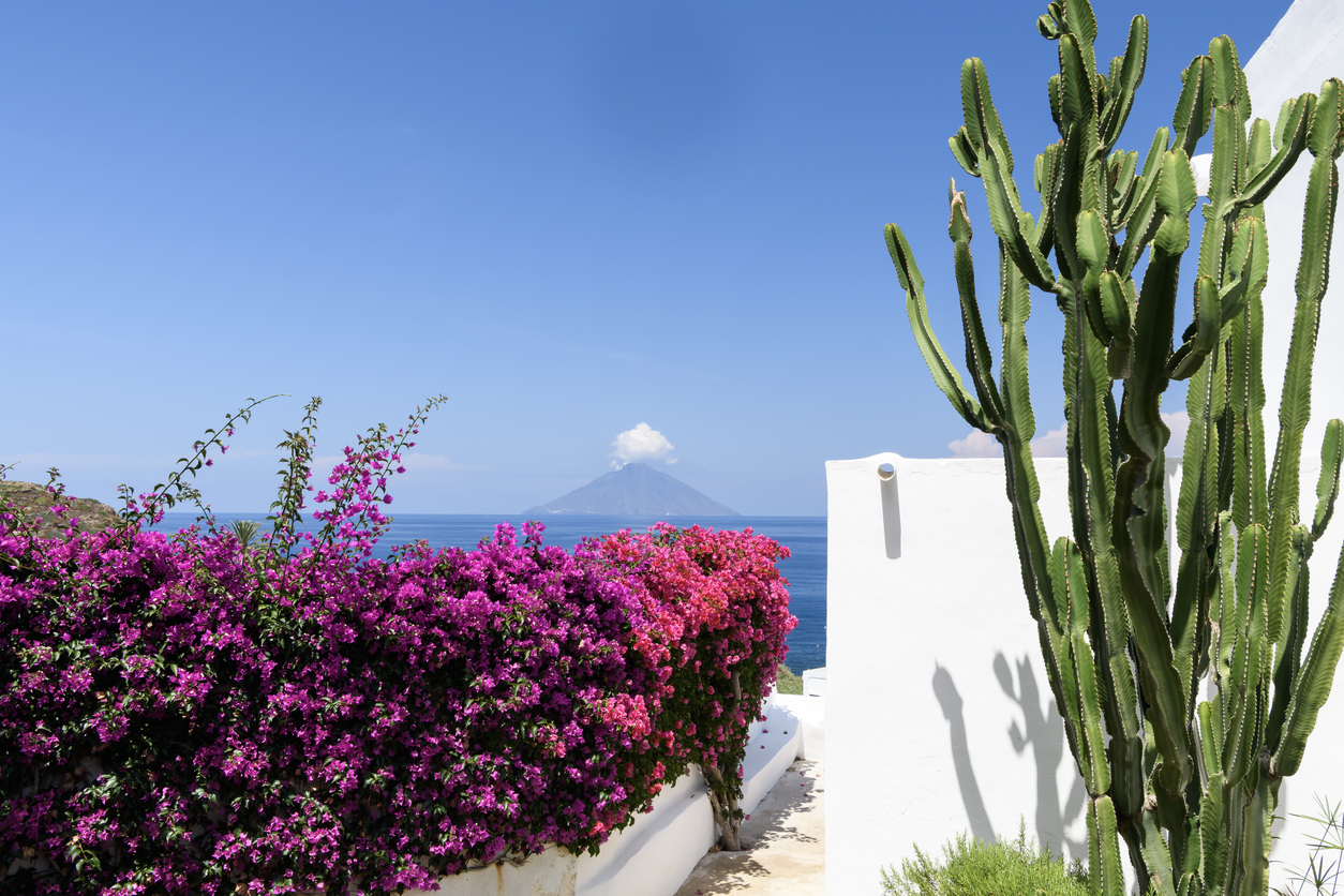 View towards Stromboli volcano