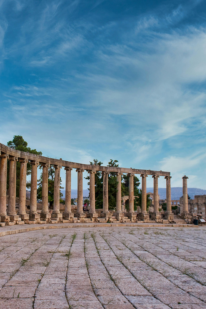 Route vers l'antique Jerash