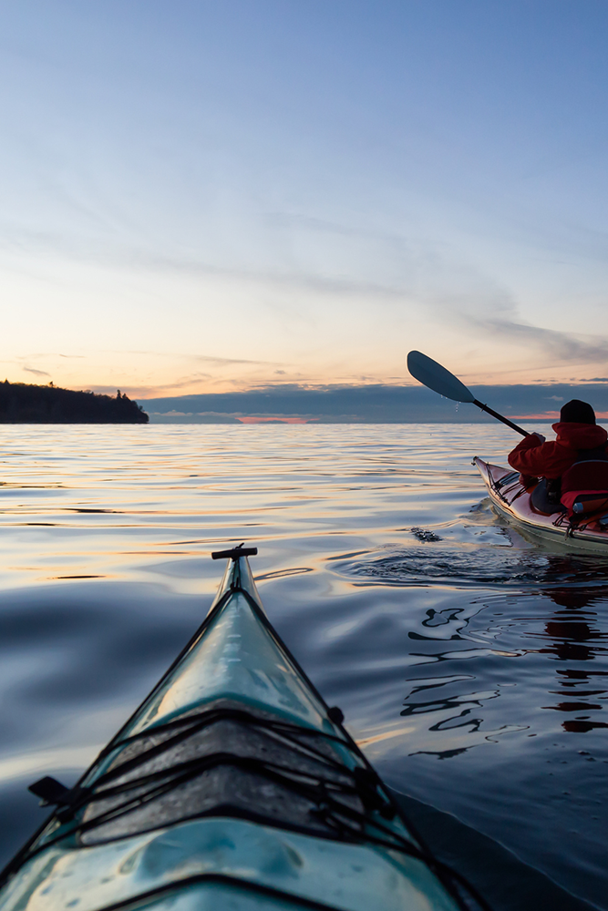 Activité kayak dans l'Est canadien