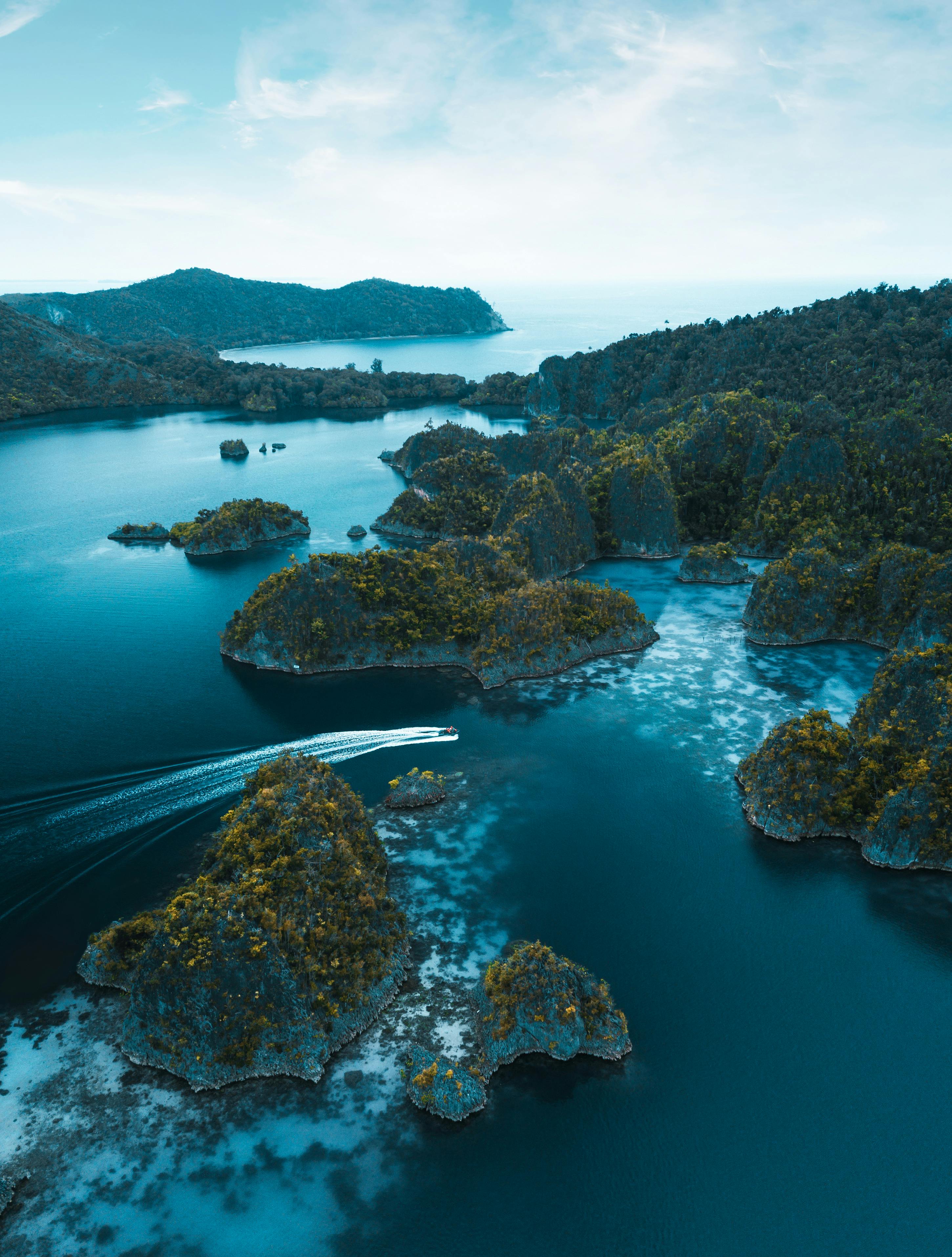 Vue sur les magnifiques paysages des Raja Ampat en Indonésie