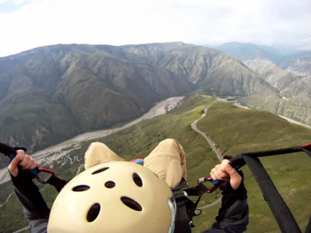 Survol en parapente du canyon de Chicamocha
