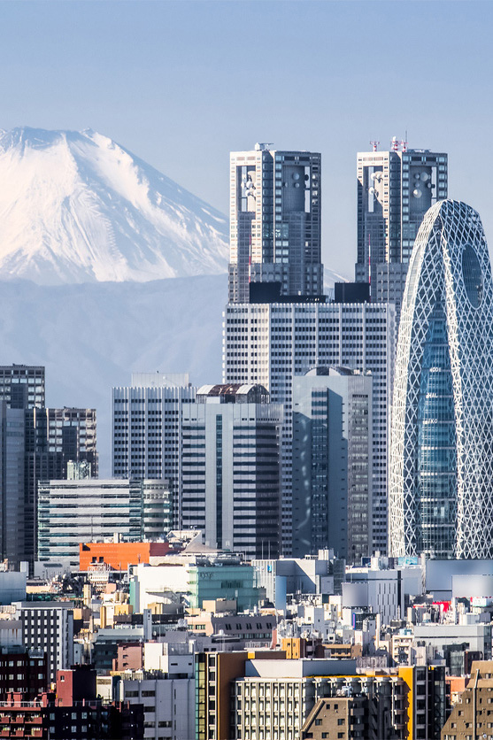Architecture typique de Tokyo au Japon