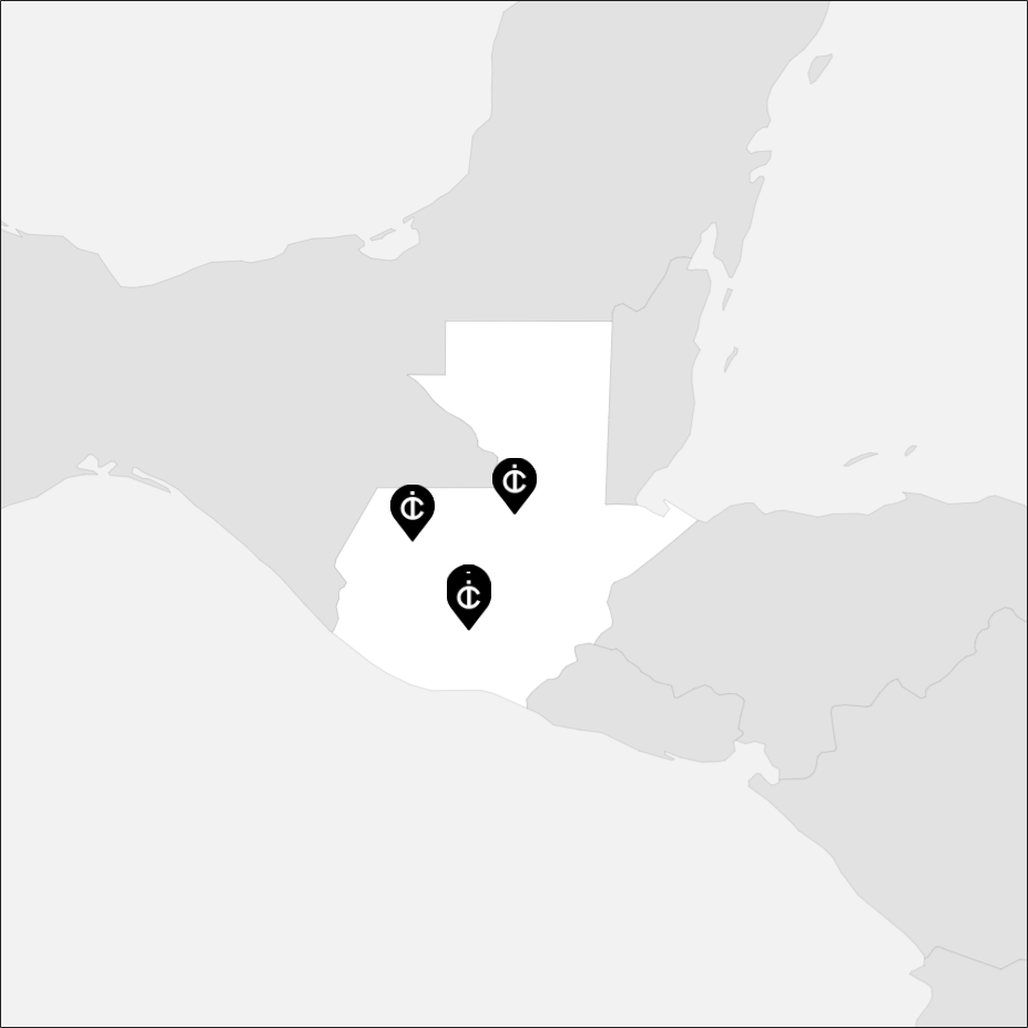 Vue sur la carte de la Guatemala
