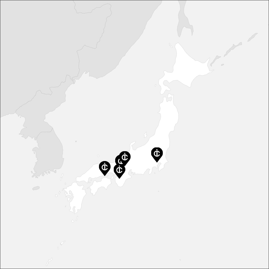 Vue sur la carte de la Japon