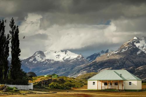 Extérieur de l'Estancia Cristina en Patagonie